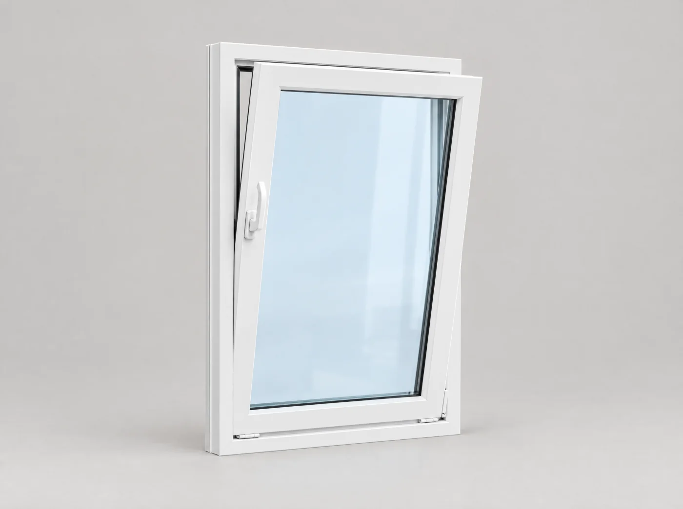 Ventana oscilobatiente de PVC, acabado Blanco.